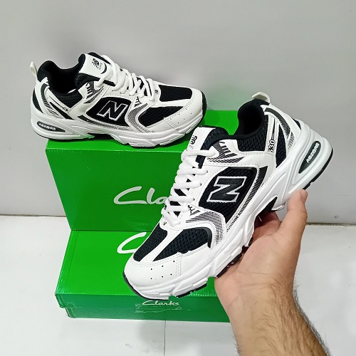 کتونی نیوبالانس 530 مردانه رنگ مشکی سفید-new balance